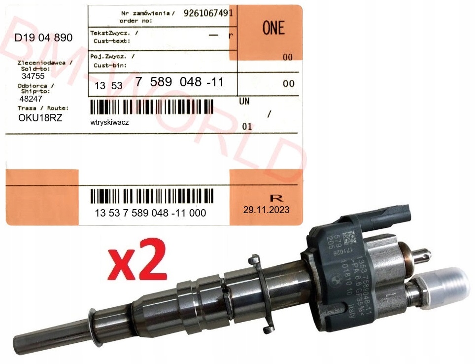 Satz 4 Stück Einspritzdüsen 13537589048 — BMW Bmw Oe