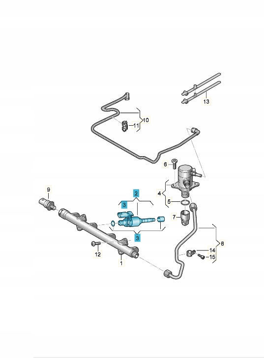 Satz 4 Stück Einspritzdüsen 05E906036L — Volkswagen Golf 1.5 Volkswagen Oe