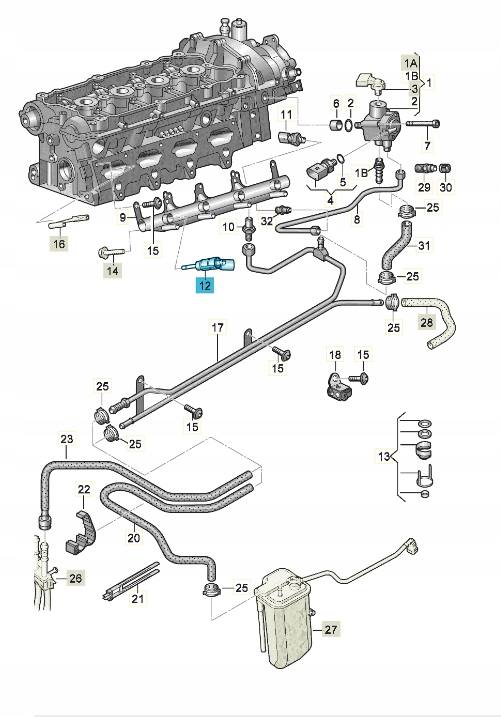 Satz 4 Stück Einspritzdüsen 06F906036F — Volkswagen Golf