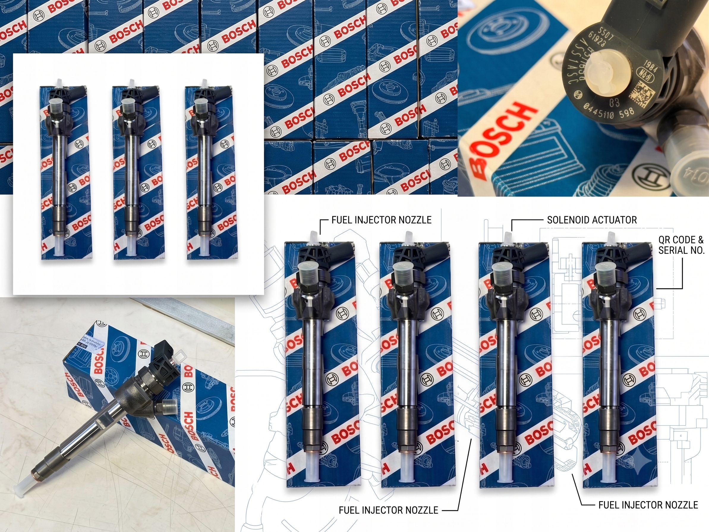Sada 4 ks vstřikovačů Bosch 0445110598 — MINI 1.5, Auf Lager, inklusive Steuer — foto 3 z 6