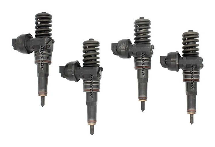 Seat Leon 1.9 TDI 77 KW 105 HP Satz 4 Stück gebrauchte Einspritzdüsen BOSCH 038130073BL, 038130073BN