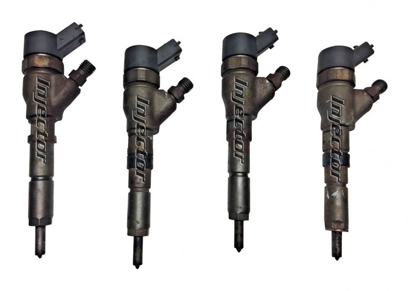 Peugeot 307 2.0 HDi 79 KW 107 HP BOSCH 1980AX Satz 4 Stück gebrauchte Einspritzdüsen 9641742880, 96419450